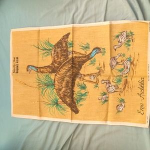 Tea towel Designed in Australia with emus